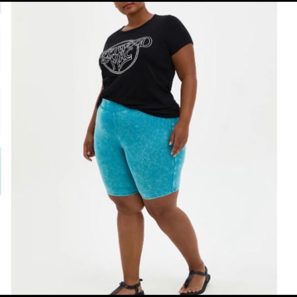 Torrid Washed Teal Blue Bike Short size 1 / 1X